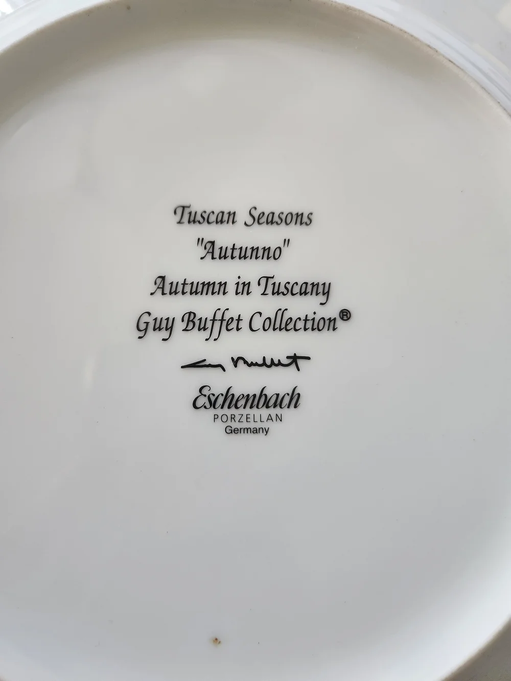 Williams Sonoma Tuscan Seasons Dinner Plate - Red, Green, Brown